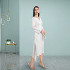 DINADD® Mit unregelmäßiger Avantgarde-Silhouette Anmutiges Freizeitkleid