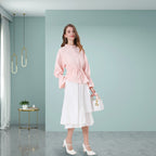 DINADD® Business Casual Hemd mit Rüschenkante & Fransen - Pendler-Komfort