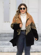 Winter-Special für übergroße Mode | Dreifarbig melierte &nbsp;Kaschmir-Optik jacke