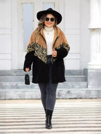 Winter-Special für übergroße Mode | Dreifarbig melierte &nbsp;Kaschmir-Optik jacke