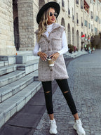 Cardigan-West mit Umlegekragen und ohne Ärmel