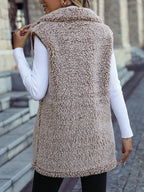 Cardigan-West mit Umlegekragen und ohne Ärmel