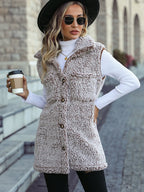 Cardigan-West mit Umlegekragen und ohne Ärmel